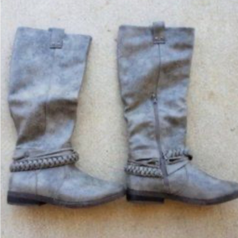 Rampage Gray Knee-High Boots